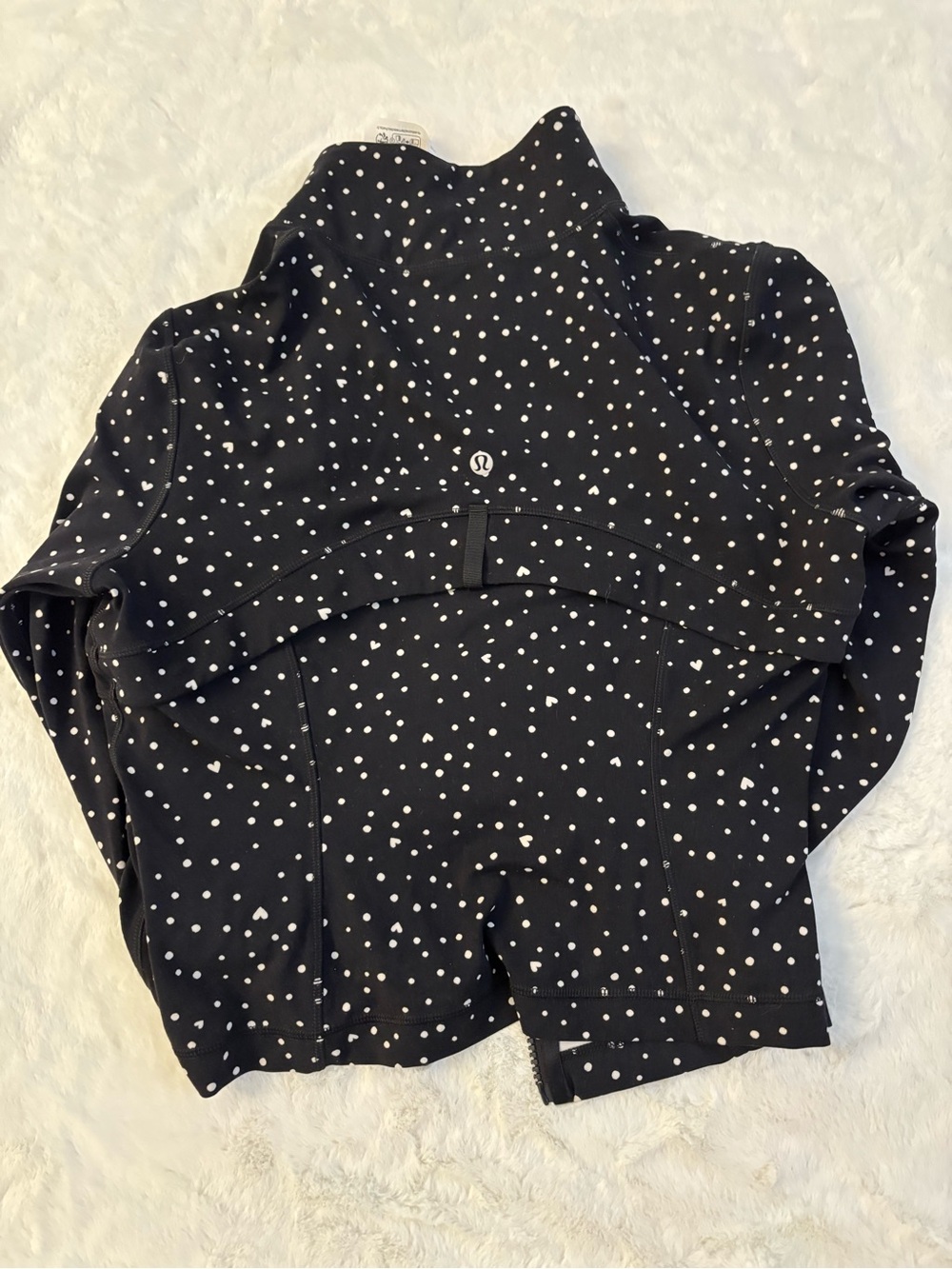 Lululemon Define Cropped Jacket Nulu SOLD OUT Black/Heart Scattered size 10 NWT - Picture 8 of 8